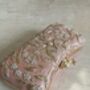 Handcrafted Raw Silk Rectangular Pink Clutch, thumbnail 6 of 8