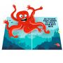 Touch Your Butt 3D Pop Up Octopus Card, thumbnail 2 of 10