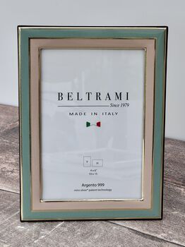 Beltrami Green And Pink Border Photo Frame, 2 of 3