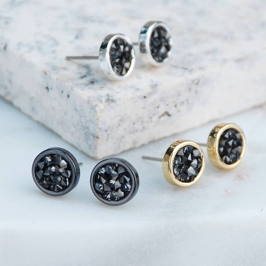 Pave Stud Earrings By Penelopetom