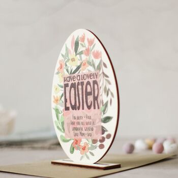 Wooden Easter Card, Spring Posy, Personalised, 4 of 4
