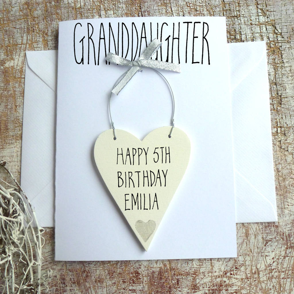 Granddaughter Personalised Birthday Card By Country Heart