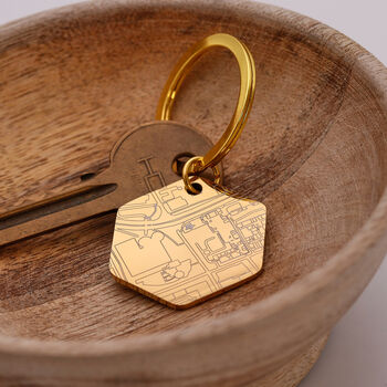 Personalised Street Map Hexagon Keyring, 2 of 12