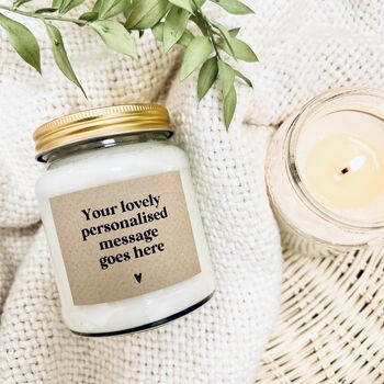 Your Own Bespoke Message Scented Soy Candle, 2 of 8