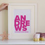 Contemporary Family Surname Print, thumbnail 4 of 7