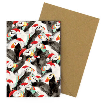 Improbability Of Puffins Christmas Cards, 3 of 8