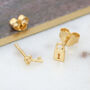Silver And 18ct Gold Plated Lock And Key Earrings, thumbnail 2 of 9