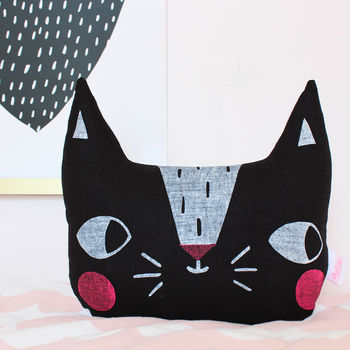 Screen Printed Cat Cushion, 4 of 9