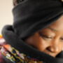 African Patchwork Organic Cotton Fleece Snood Scarf, thumbnail 4 of 9