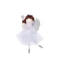 Silver Angel Hanging Decoration | Brown Hair, thumbnail 2 of 2