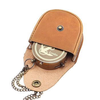 Stanley London Compass With Wooden Box Or Leather Case, 10 of 10