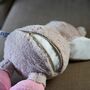 Bunny Zippy Soft Toy With Personalised Storage Bag, thumbnail 3 of 4
