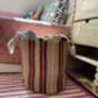 Large Wool And Jute Striped Basket Bag, thumbnail 4 of 7