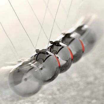 Executive Desk Toy Newtons Cradle Swinging Ballgame, 3 of 3