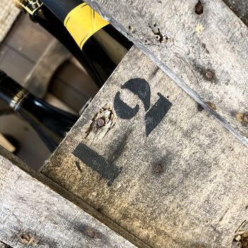 Vintage Industrial Wooden Wine Bottle Crate Rack, 5 of 9