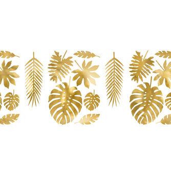 Gold Foil Tropical Leaf Decorations, 2 of 2