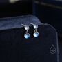 Sterling Silver Double Moonstone Dangle Earrings, thumbnail 4 of 12
