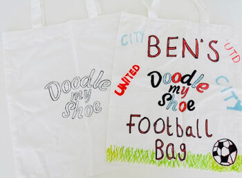 Kids Washable Tote Bag And Pen Set Customise Your Own Bag, 5 of 5
