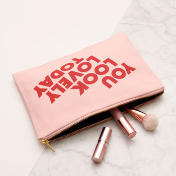 'You Look Lovely Today' Blush Pink Pouch, 5 of 11