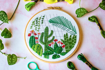 Glasshouse Cactus And Plants Embroidery Kit, 6 of 6