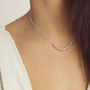 Personalised Silver Scroll Smile Necklace, thumbnail 1 of 5