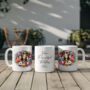 Personalised Dappled Chocolate Dachshund Floral Summer Dog Wreath Gift Keepsake Mug, thumbnail 2 of 2