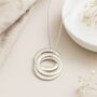 Personalised Sterling Silver Russian Three Ring Necklace, thumbnail 1 of 12