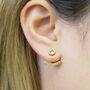 Topaz November Birthstone Gold Plated Silver Ear Jackets, thumbnail 2 of 8