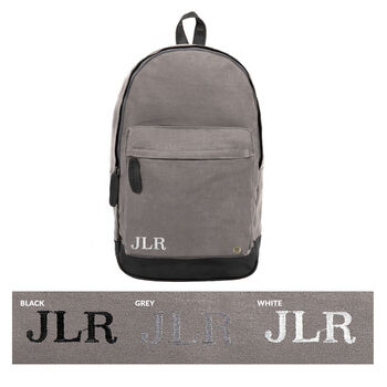 Personalised Canvas Classic Backpack/Rucksack, 9 of 12