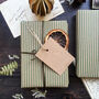 Green Stripe Paper Fibre Wrapping Paper, thumbnail 3 of 7