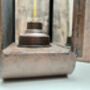 36cm Industrial Battery Operated Lamp Wall Or Table Lighting Brown Metal, thumbnail 5 of 9