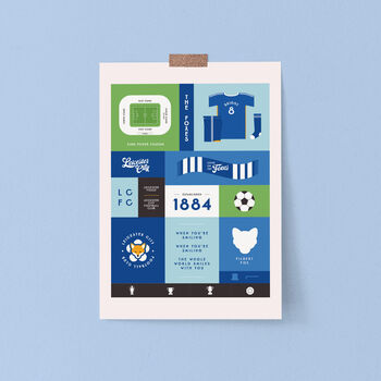 Leicester Foxes Football Heritage Art Print, 3 of 3