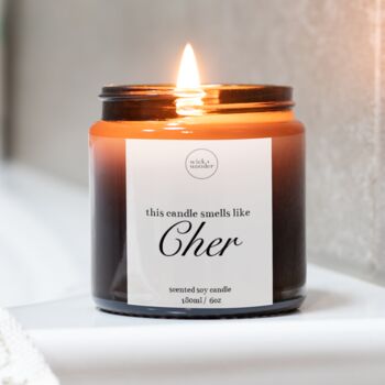 Smells Like Cher Candle With Matches, Music Lover Gifts, 3 of 10