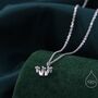 Sterling Silver Tiny Crown Pendant Necklace, thumbnail 1 of 11