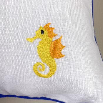 Children's Under The Sea Embroidered Nursery Cushion, 7 of 8