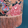 Dusky Pink Indian Block Print Lampshade With Fringe, thumbnail 4 of 5