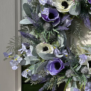 Parma Violets Faux Flowers Wreath, 2 of 3