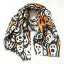 Ghost Print Halloween Scarf, thumbnail 2 of 6