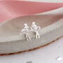 Luxury Sterling Silver Ballerina Earrings, thumbnail 2 of 3