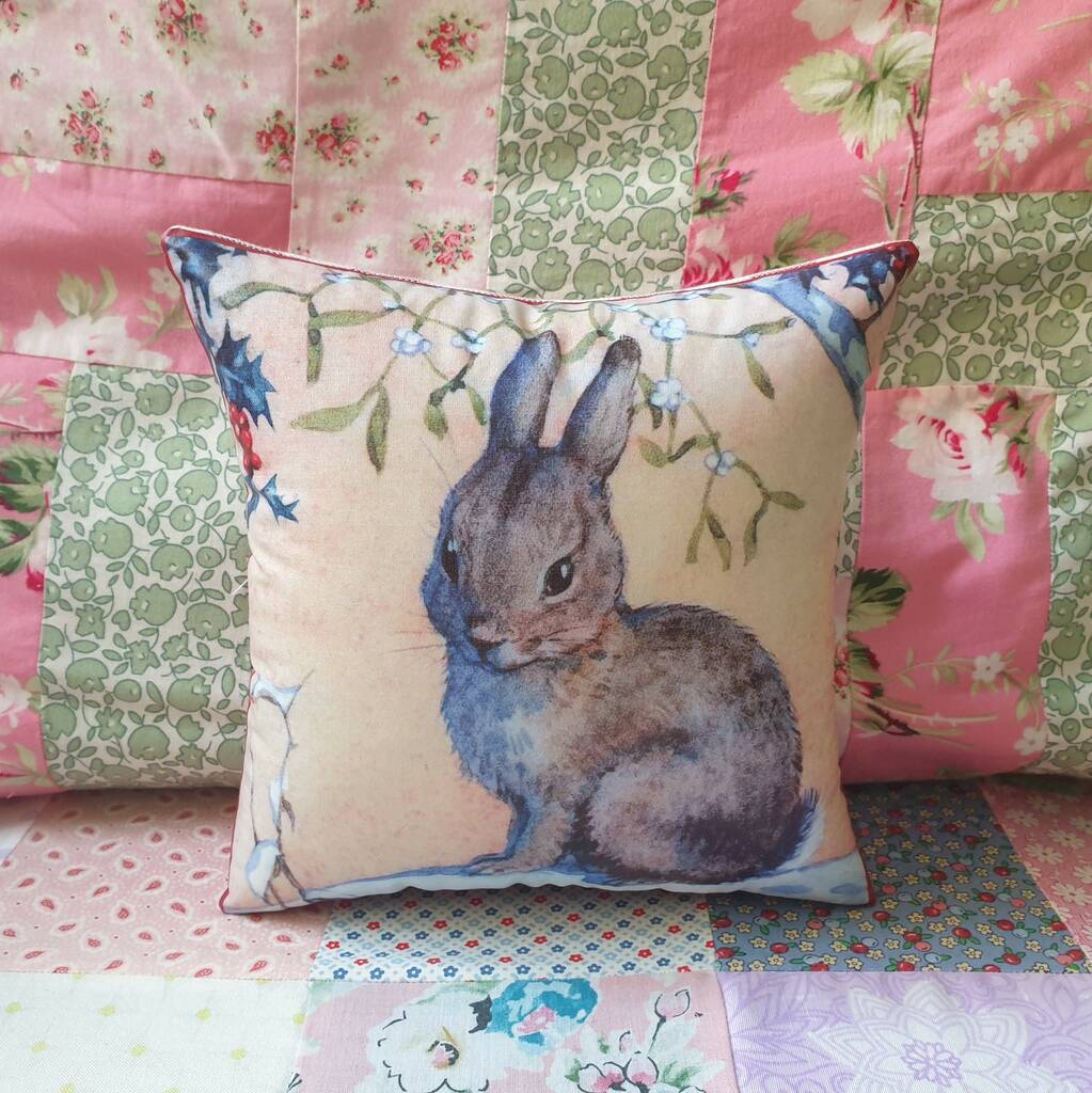Christmas Bunny Cushion, 1 of 6