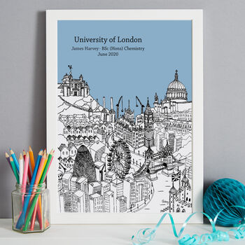 Personalised London Graduation Gift Print, 4 of 9