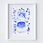 Scenes Of Cyprus Blue Tile Inspired Travel Print, thumbnail 12 of 12