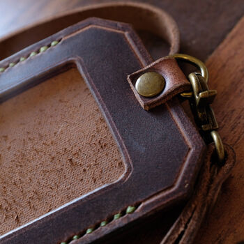 Leather ID Holder With Personalised Lanyard, 10 of 10