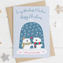 Husband / Wife Personalised Snowglobe Christmas Card, thumbnail 3 of 3