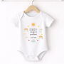 Personalised First Father's Day Babygrow / Baby Bodysuit Sun, thumbnail 1 of 8