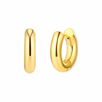 Polished Chunky Hoop Earrings, 2 of 6