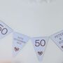 Personalised Golden Wedding Anniversary Bunting, thumbnail 6 of 6