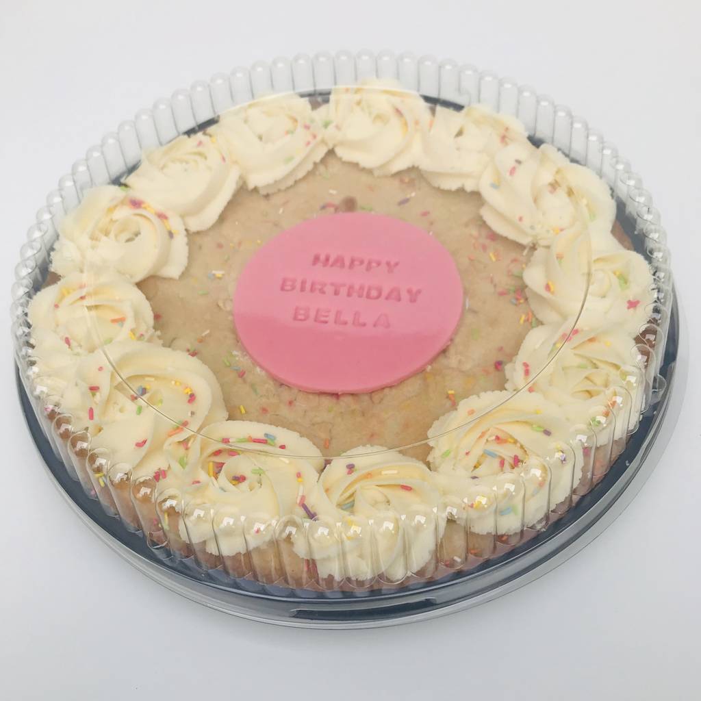 Personalised White Chocolate Funfetti Giant Cookie Cake By
