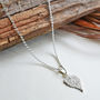 Sterling Silver Birch Leaf Necklace, thumbnail 3 of 7