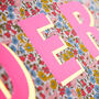 Personalised Floral Liberty Framed Picture, thumbnail 4 of 6
